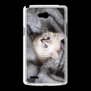 Coque LG L80 Chaton aux yeux bleus 10