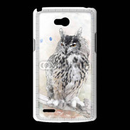 Coque LG L80 hibou en aquarelle