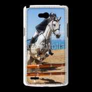 Coque LG L80 Saut d'obstacle à cheval 100