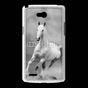 Coque LG L80 Cheval en noir et blanc 55