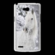 Coque LG L80 Portait de Cheval dans la neige 500