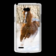 Coque LG L80 Cheval arabe dans la neige 100
