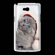 Coque LG L80 Petit chaton de noël 600