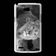 Coque LG L80 Lion en noir et blanc 800
