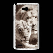 Coque LG L80 Couple de lion et lionne 500