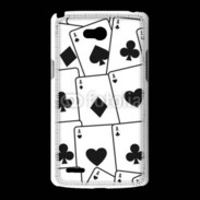 Coque LG L80 Cartes Pique et trèfle