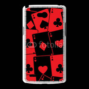 Coque LG L80 Cartes rouges et noires 5