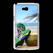 Coque LG L80 Plage Brésil et noix de coco