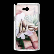 Coque LG L80 Jolie femme avec des ailes de Papillon