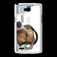 Coque LG L80 Chien écoutant de la musique