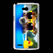 Coque LG L80 Chien à la piscine 5