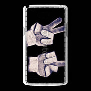 Coque LG L80 double fuck gants