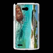 Coque LG L80 Belle plage avec tortue