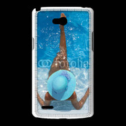 Coque LG L80 Femme à la piscine