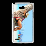 Coque LG L80 Sieste contre un palmier sur la plage