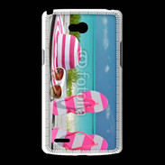 Coque LG L80 La vie en rose à la plage