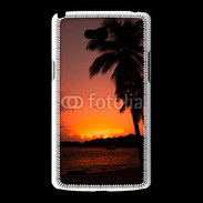 Coque LG L80 Cocotier au soleil couchant