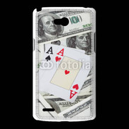 Coque LG L80 Paire d'as au poker 2