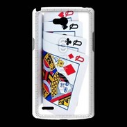 Coque LG L80 Carré de dames au poker