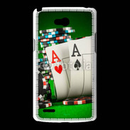 Coque LG L80 Paire d'As au poker 75