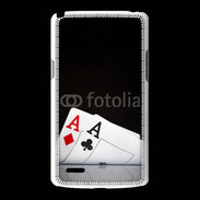 Coque LG L80 Paire d'As au poker 85