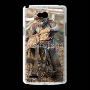 Coque LG L80 Moto cross dans la boue 15