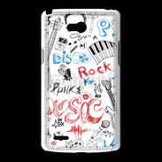 Coque LG L80 Eléments de musique en dessin