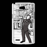 Coque LG L80 La vie en Jazz noir et blanc 55