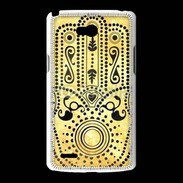 Coque LG L80 Islam noir et jaune 25