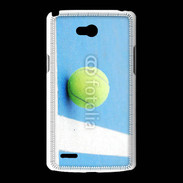 Coque LG L80 Cours de tennis béton bleu