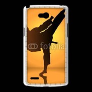 Coque LG L80 Silhouette de karatéka