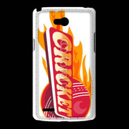 Coque LG L80 Cricket balle flamme
