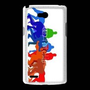 Coque LG L80 Illustration mêlée de rugby