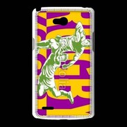 Coque LG L80 Poster rugby sur fond jaune