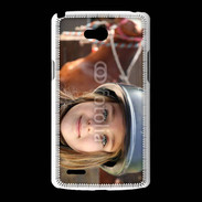 Coque LG L80 Petite fille équitation