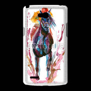 Coque LG L80 Equitation en peinture 10
