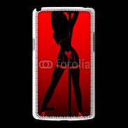 Coque LG L80 Pole danseuse noir et rouge
