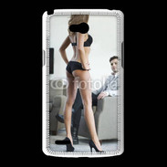 Coque LG L80 Femme debout en lingerie sexy devant homme 