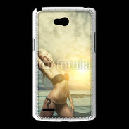 Coque LG L80 Femme sexy à la plage 10
