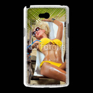 Coque LG L80 Femme sexy sur un transat de plage