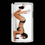 Coque LG L80 Femme brune sexy avec talon aiguille