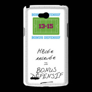 Coque LG L80 Mêlée relevée Bonus offensif-défensif Blanc
