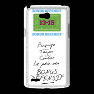 Coque LG L80 Plaquage Bonus offensif-défensif Blanc
