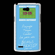 Coque LG L80 Plaquage Bonus offensif-défensif Bleu