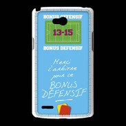 Coque LG L80 Merci l'arbitre Bonus offensif-défensif Bleu