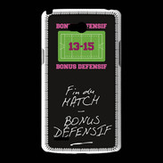 Coque LG L80 Fin de match Bonus offensif-défensif Noir