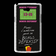 Coque LG L80 Merci l'arbitre Bonus offensif-défensif Noir
