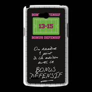 Coque LG L80 1 point bonus offensif-défensif Noir