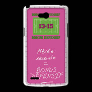 Coque LG L80 Mêlée relevée Bonus offensif-défensif Rose