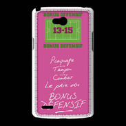 Coque LG L80 Plaquage Bonus offensif-défensif Rose